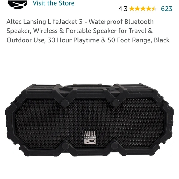Altec Lansing LifeJacket 3 Bluetooth Speaker - Picture 1 of 3